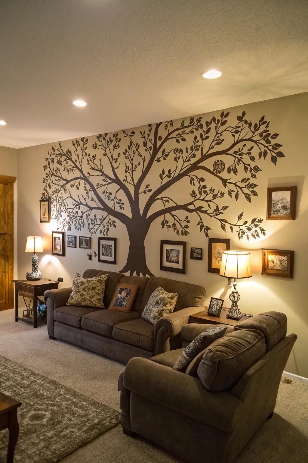 Customized wall art celebrates family and memories.