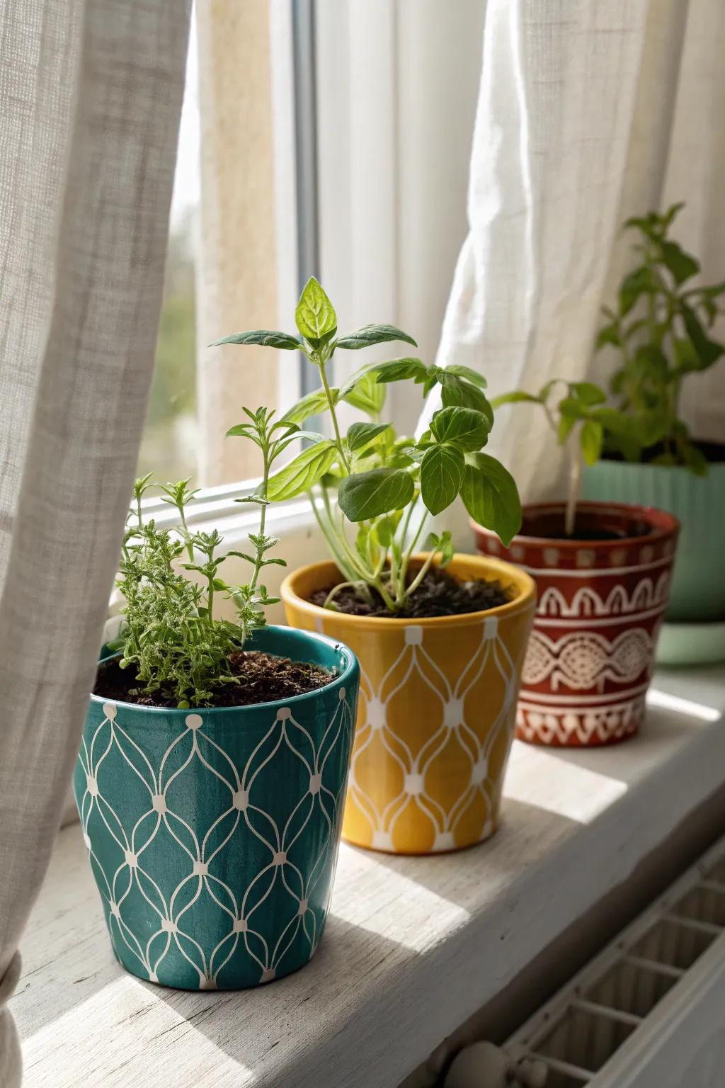 Transform your windowsill into a vibrant Scandinavian-Boho herb garden with upcycled K-cups!