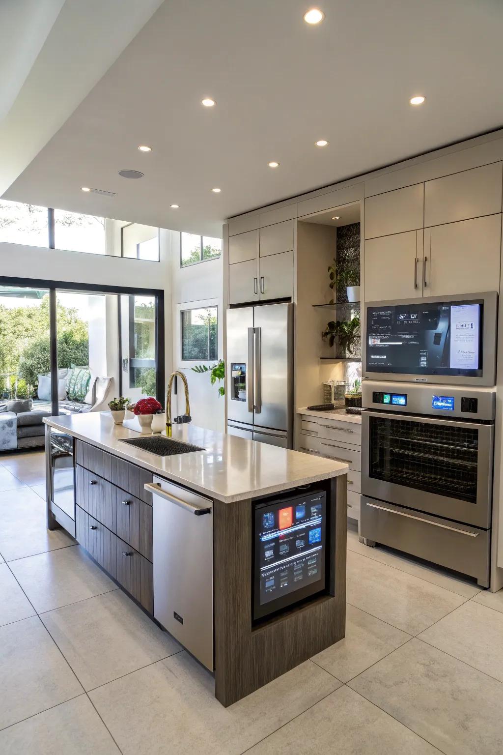 Tech-savvy features bring convenience to modern kitchens.