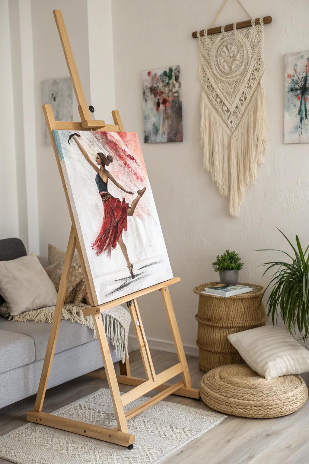 Embrace the rhythm of creativity with expressive dance forms on canvas.