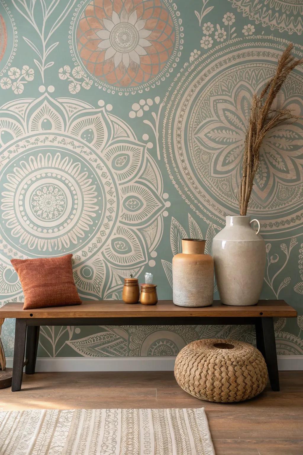 Transform your living space effortlessly with chic removable wallpaper, blending Scandinavian simplicity with Boho charm.