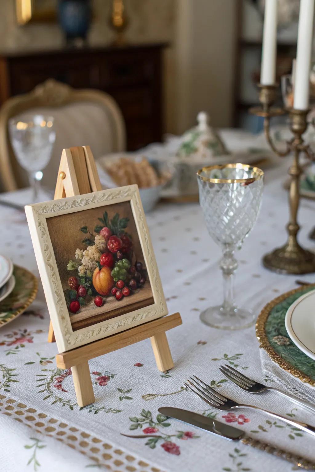 Still life art bringing classic elegance to my dining space.