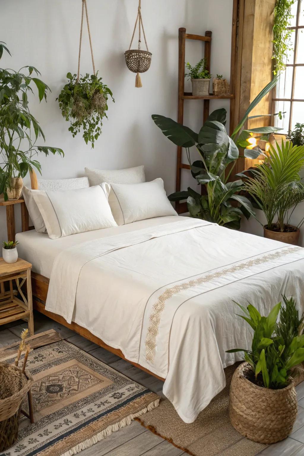 Eco-friendly sheets offer a stylish and sustainable bedding choice.