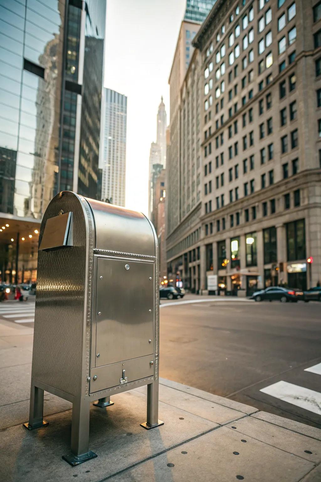 Industrial mailboxes add a rugged edge.