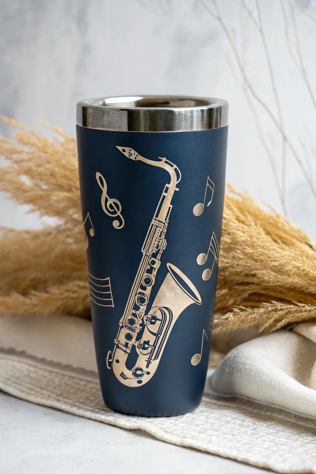 Elevate your sips with a Jazz-inspired tumbler that strikes the perfect harmony between minimalist design and boho elegance.