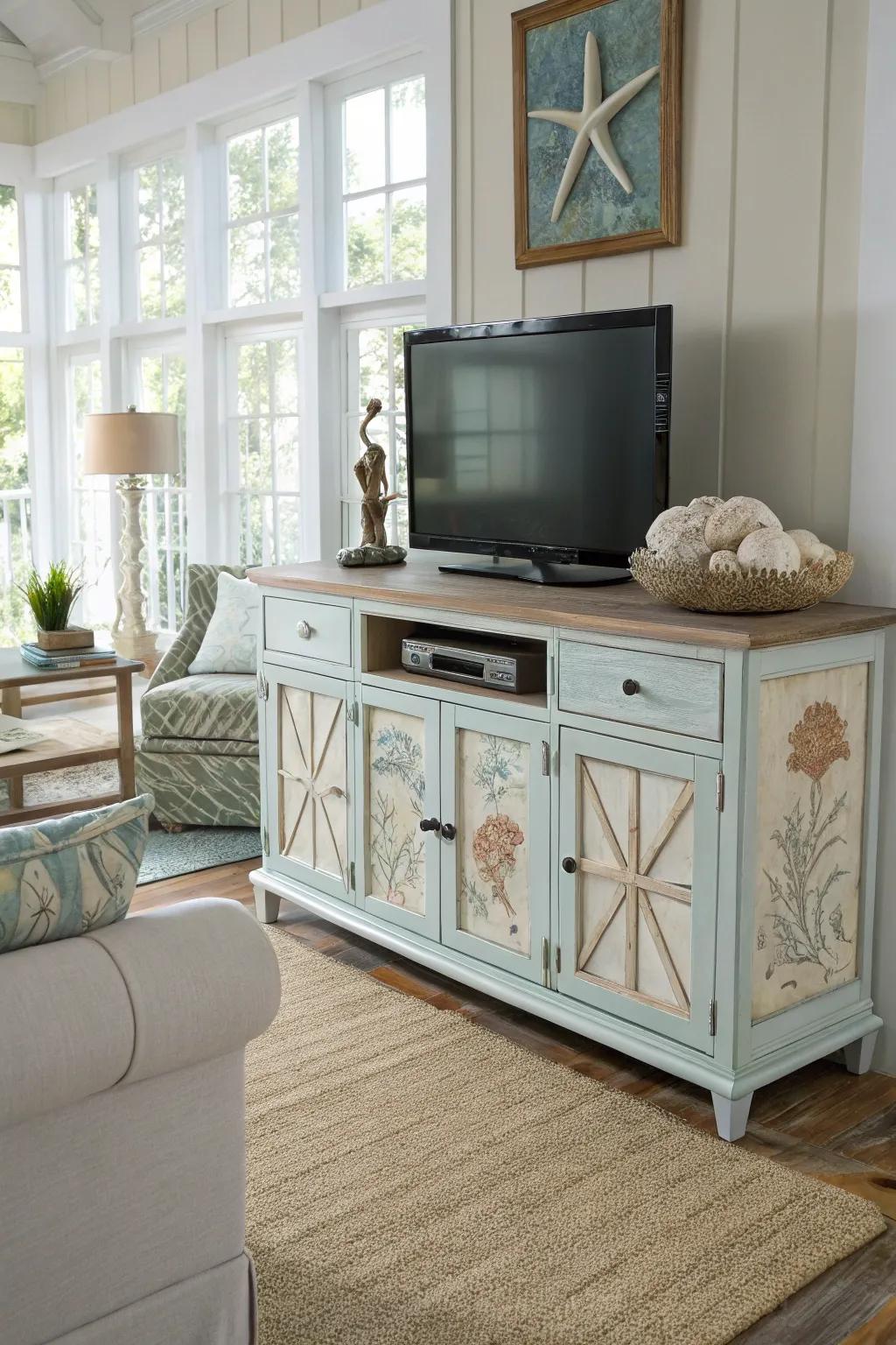 Coastal breeze designs evoke tranquility and relaxation.