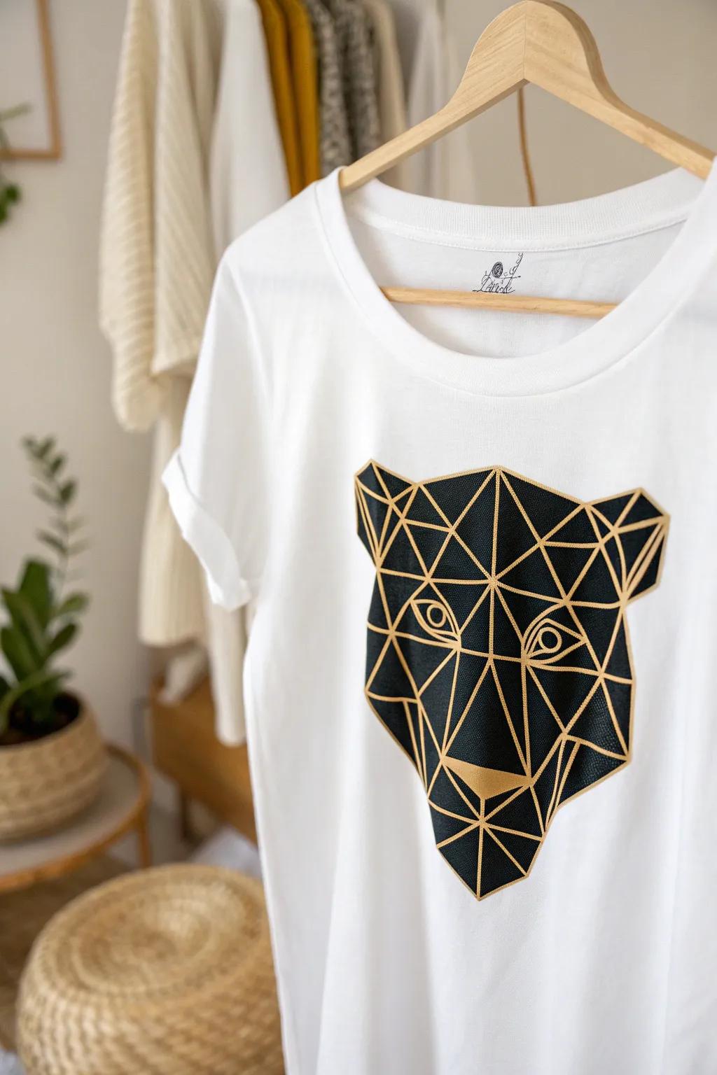 Unleash your modern edge with a geometric panther design. Perfect for those who cherish simplicity and bold beauty.
