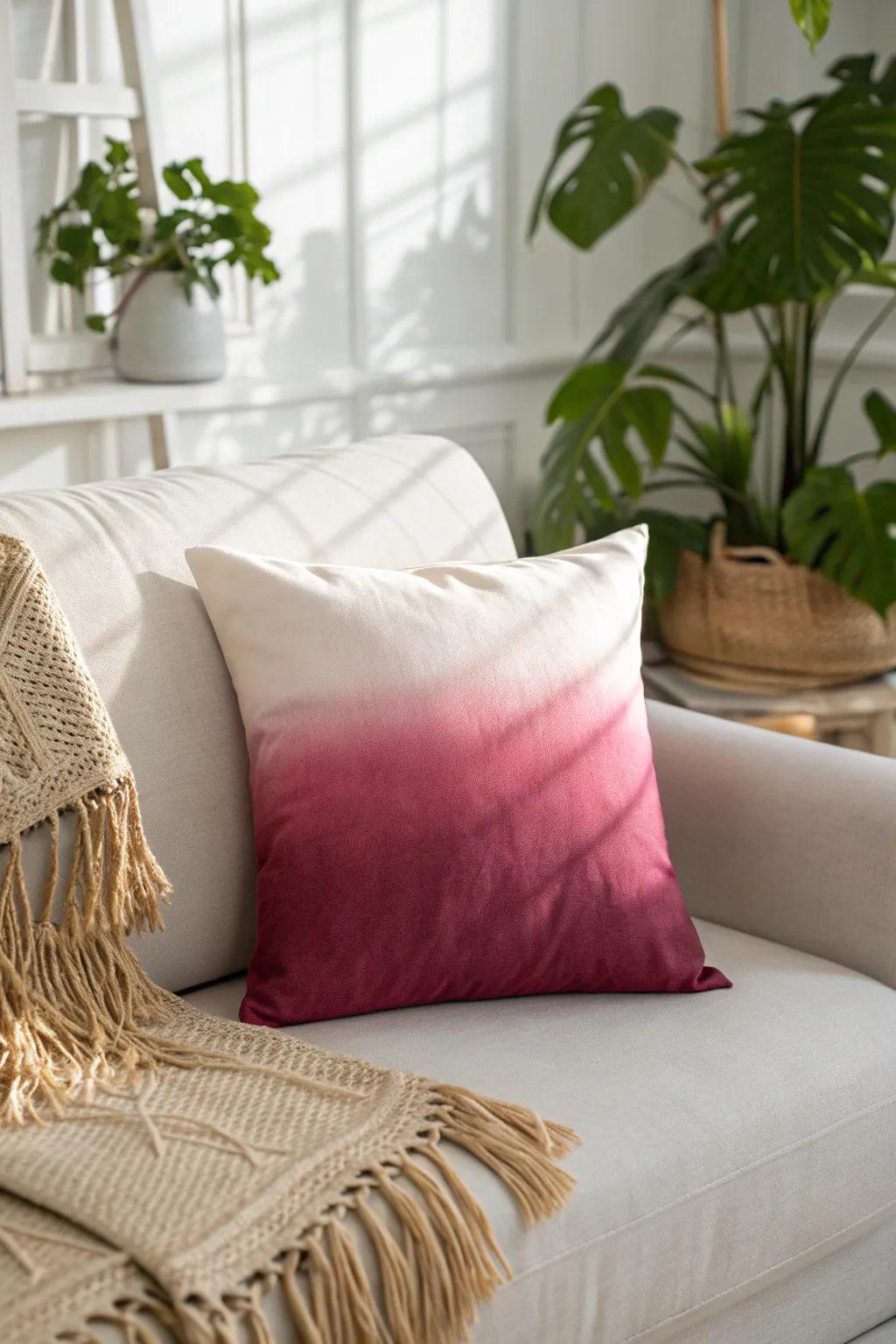 Elevate your decor with the elegance of ombre: a perfect blend of simplicity and bold style.