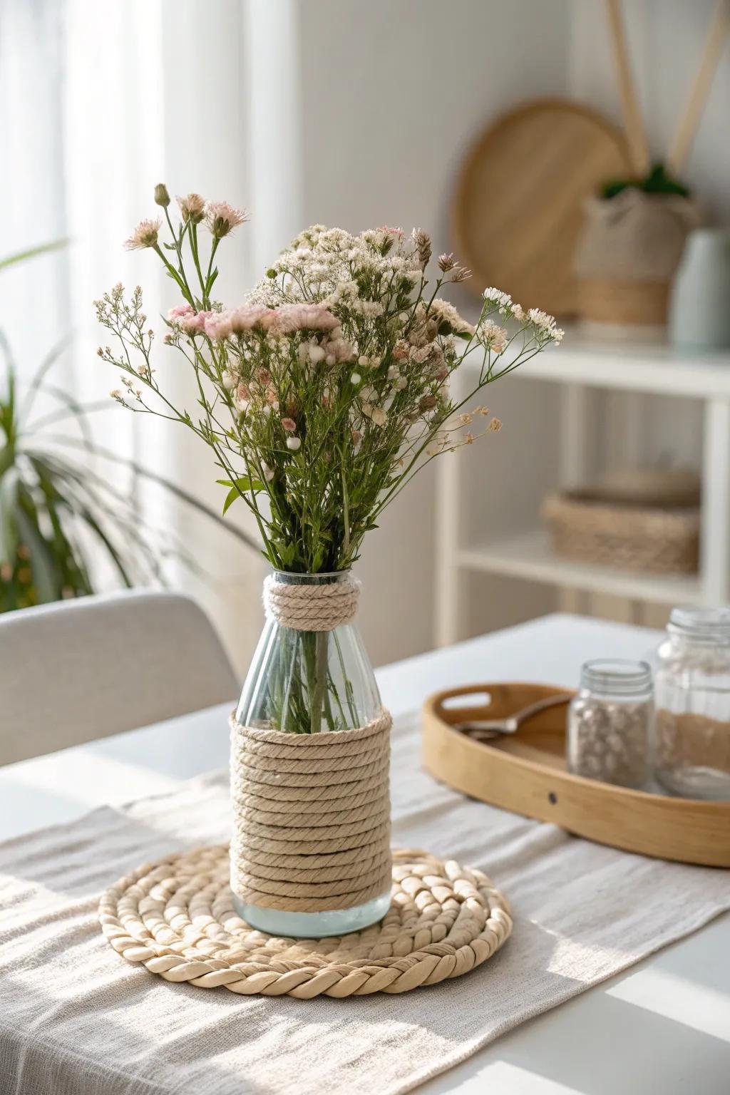 Transform your table with a touch of artistry—placemat vases that blend minimalism with a bohemian flair.