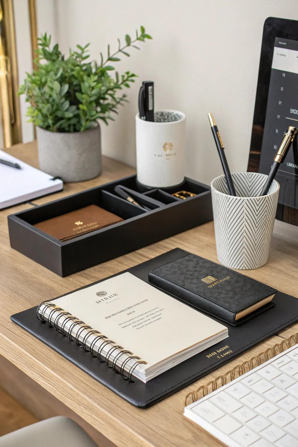 Stylish stationery for professional correspondence.