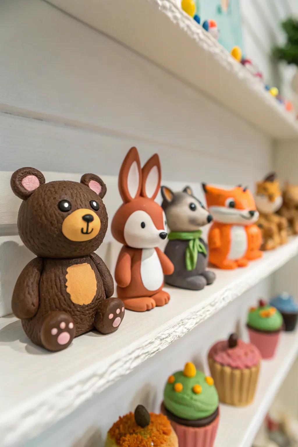 Bring the animal kingdom to your home with cute polymer clay figurines.