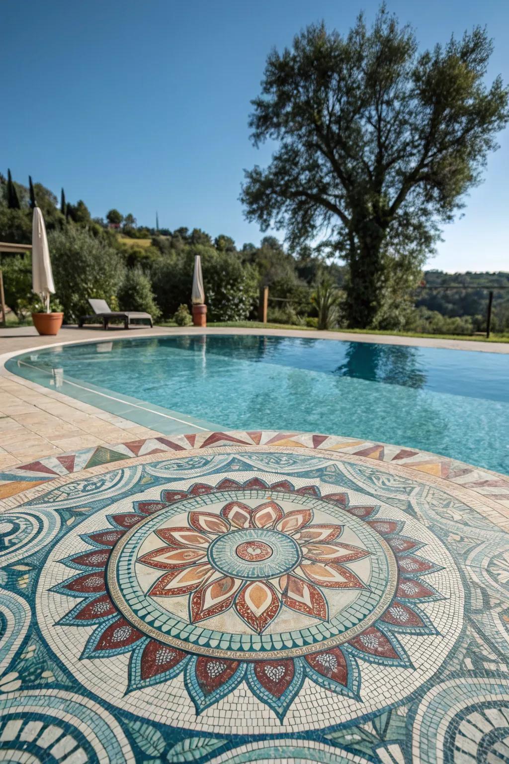 Enhance tranquility with mystical mandala mosaics.