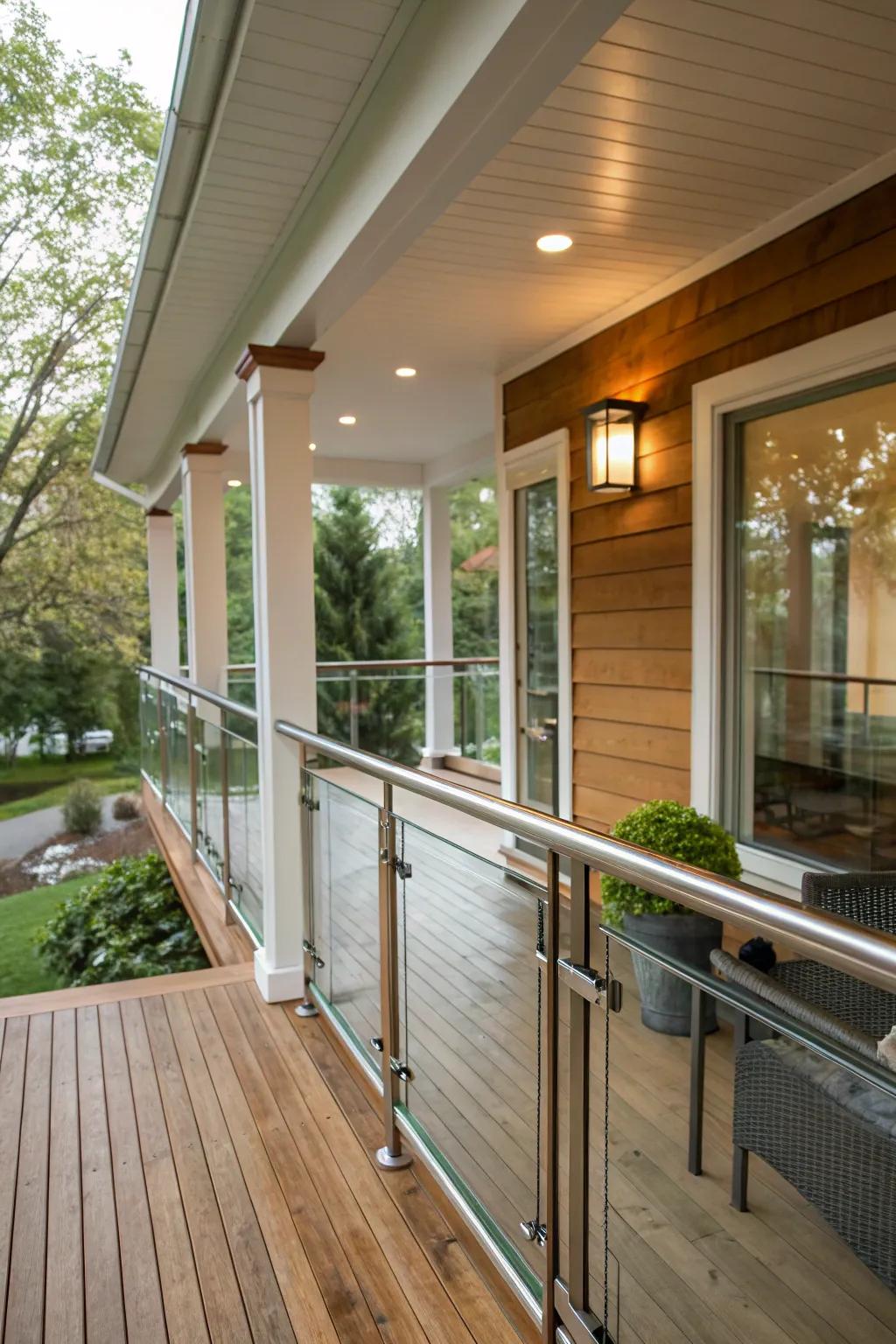 An eclectic mix of materials for a dynamic porch design.