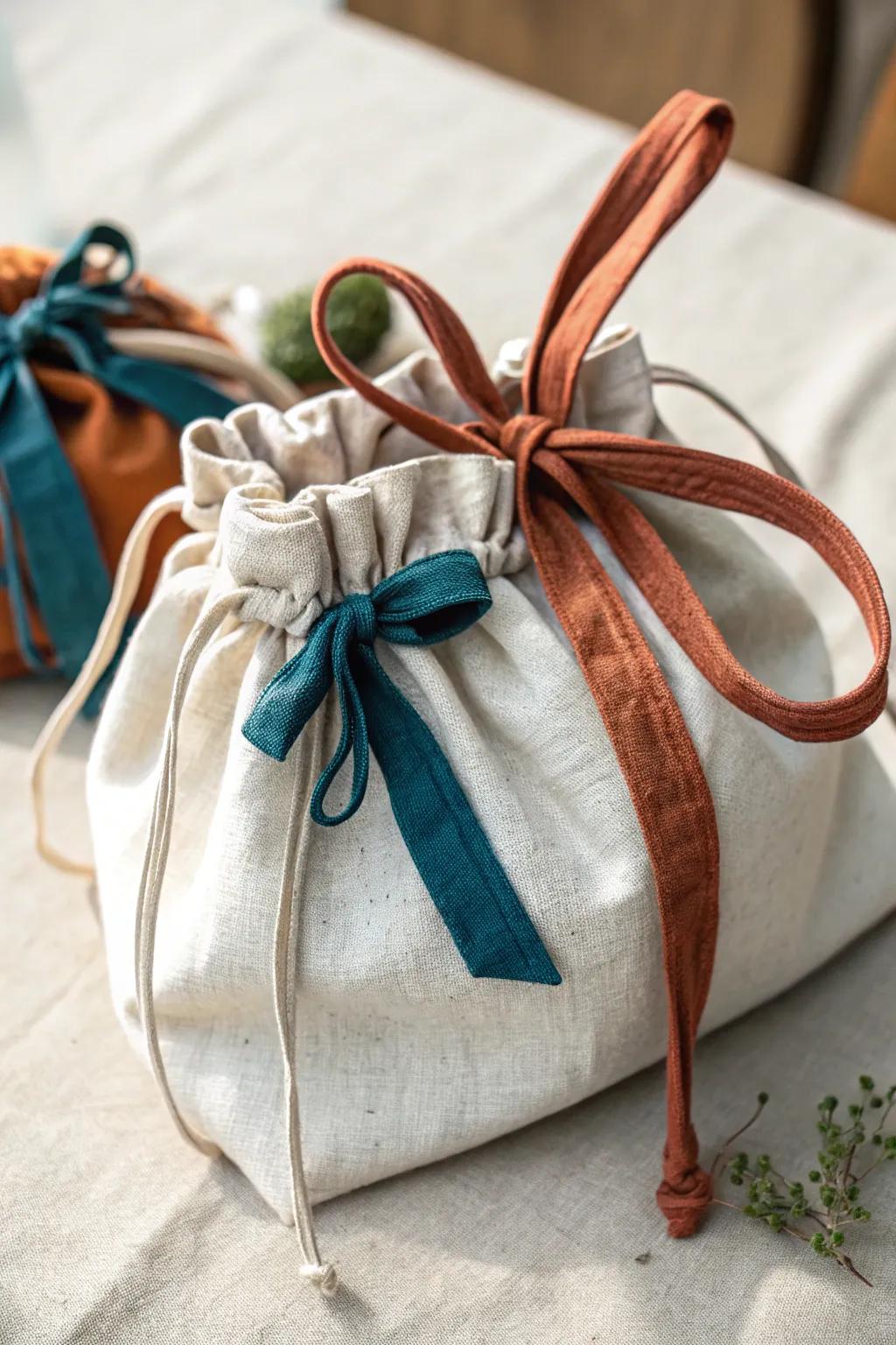 Add a whimsical touch with bold ribbons: a perfect blend of simplicity and charm.