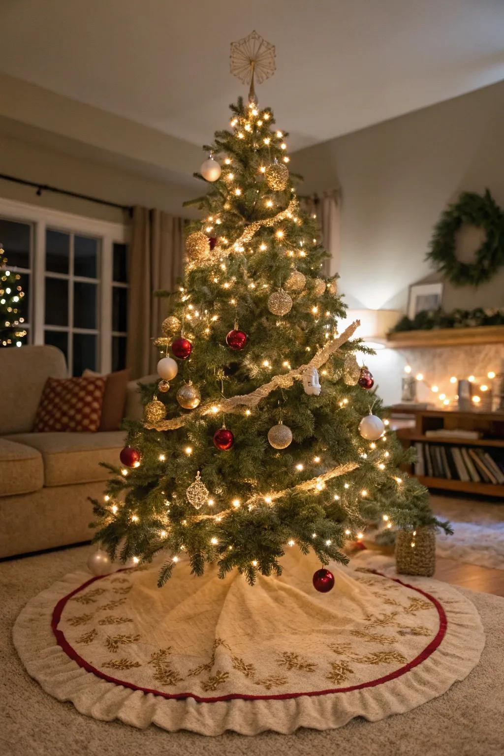 A tree skirt adds the perfect finishing touch to your decor.