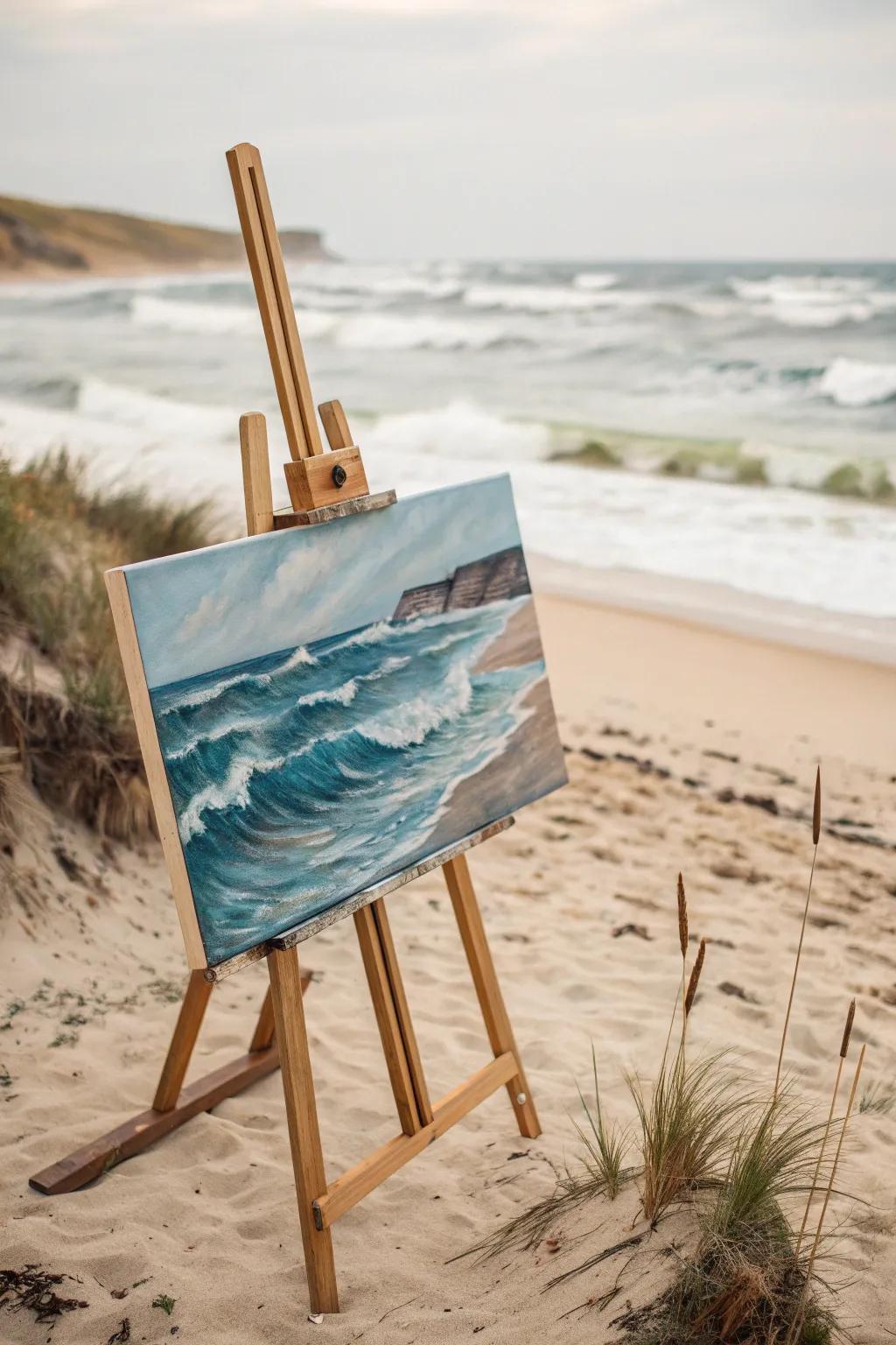 Capture the essence of the sea with simplicity and elegance.