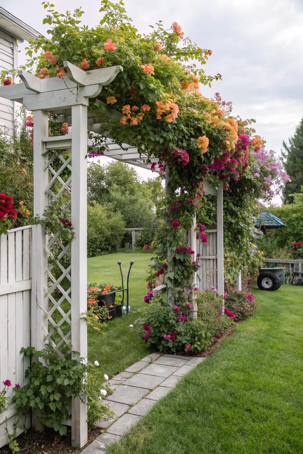 Trellises add height and romance to your garden.