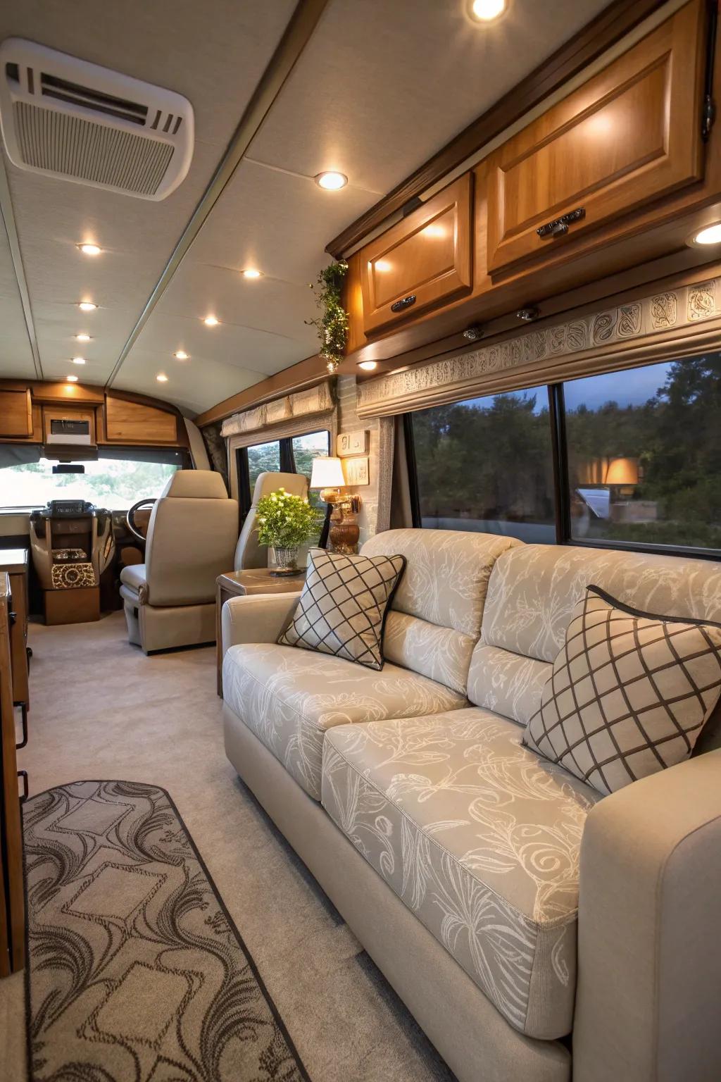 Slipcovers offer a quick and easy way to refresh your RV furniture.