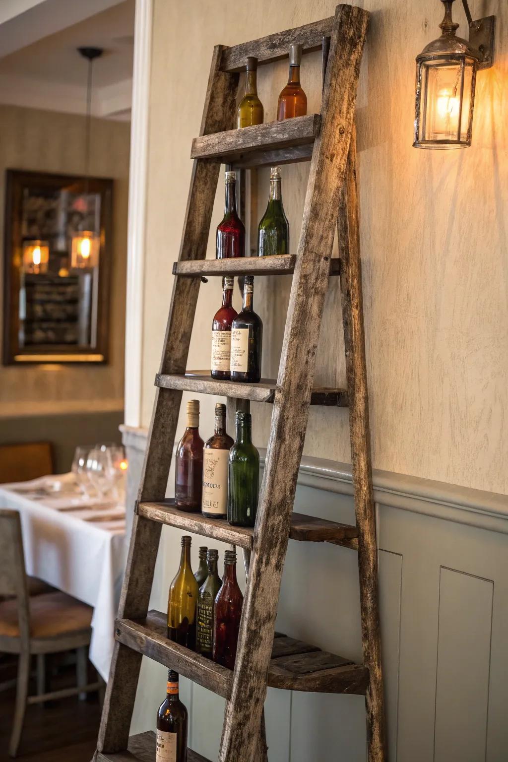 Elevate your space with a touch of vintage charm. Discover how a simple ladder can transform your collectibles into a stunning display.