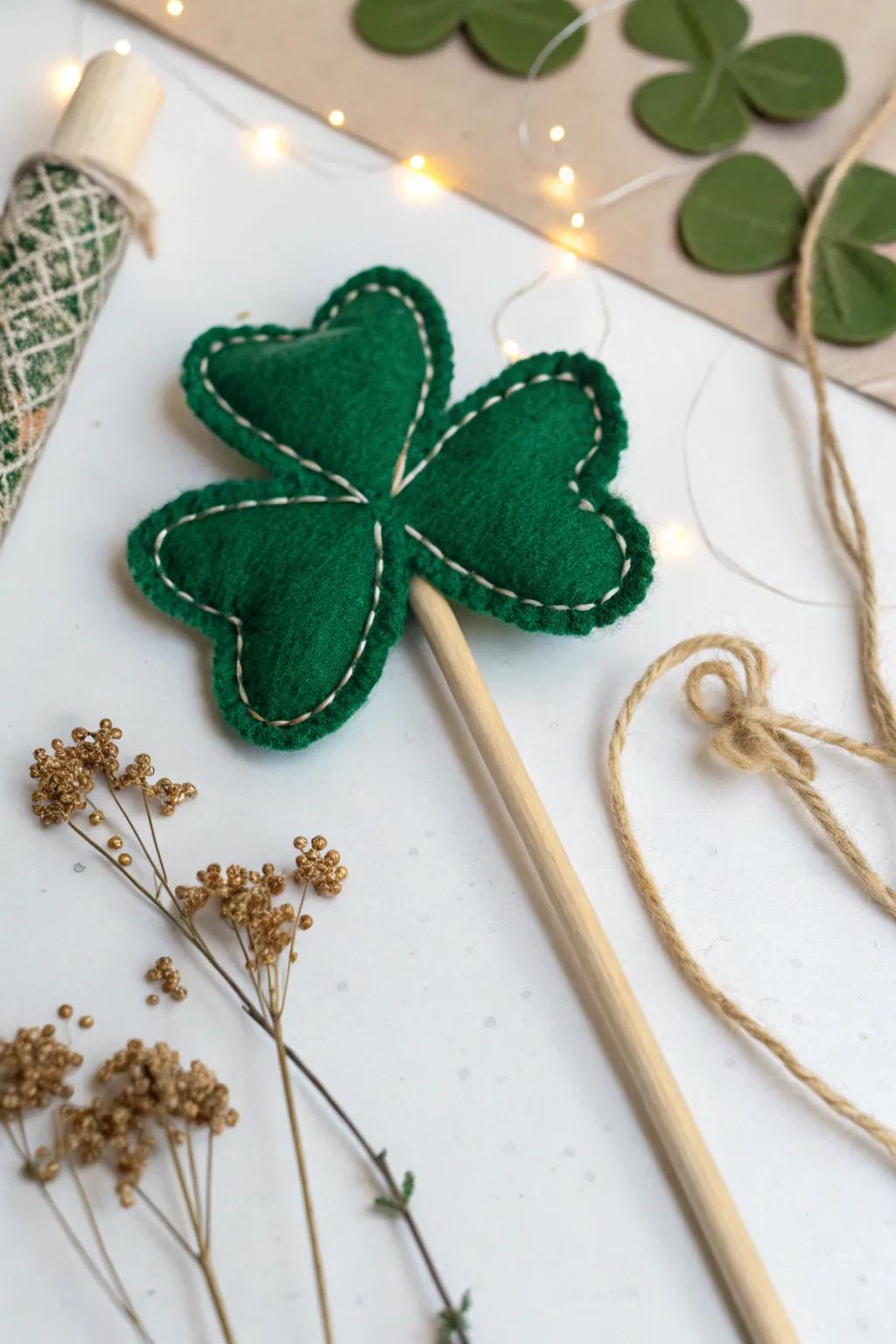 Craft magic with this enchanting shamrock wand—perfect for little hands and big imaginations!