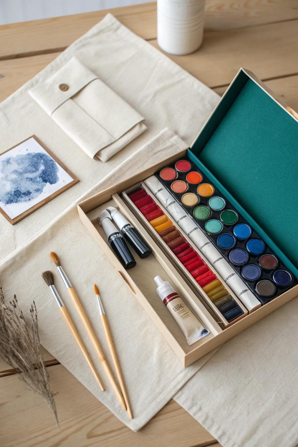 Unleash your creativity with our Crafty Afternoon Box—where vibrant colors and quality supplies meet minimalist elegance.