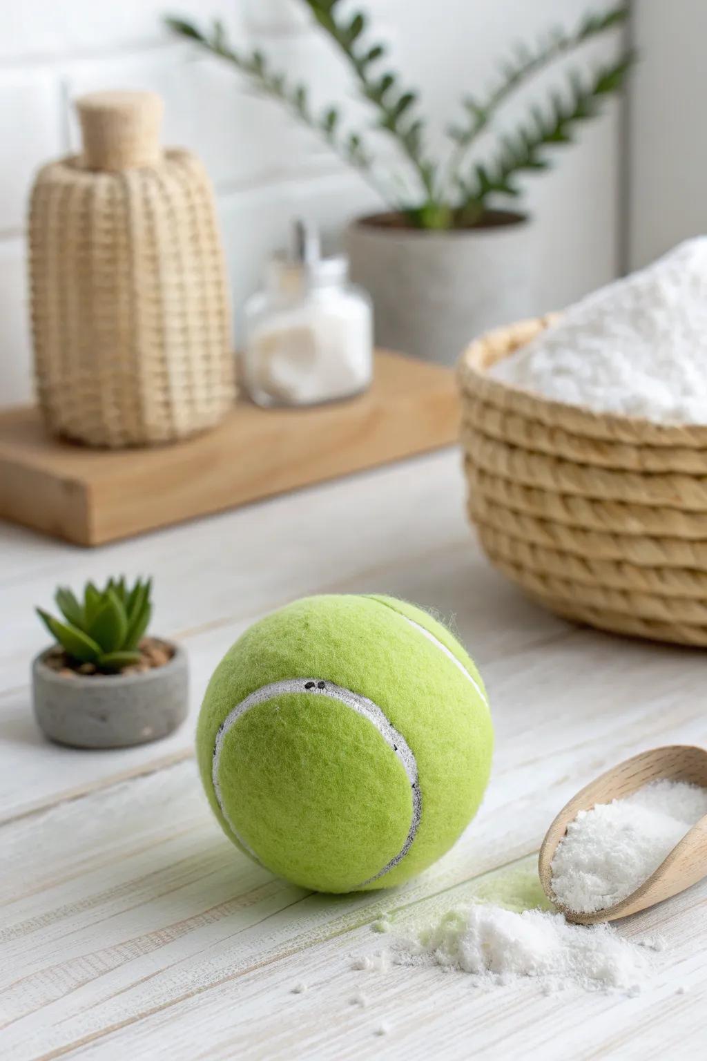 Transform your tennis ball into a chic shoe deodorizer with a touch of Scandinavian simplicity and boho charm.