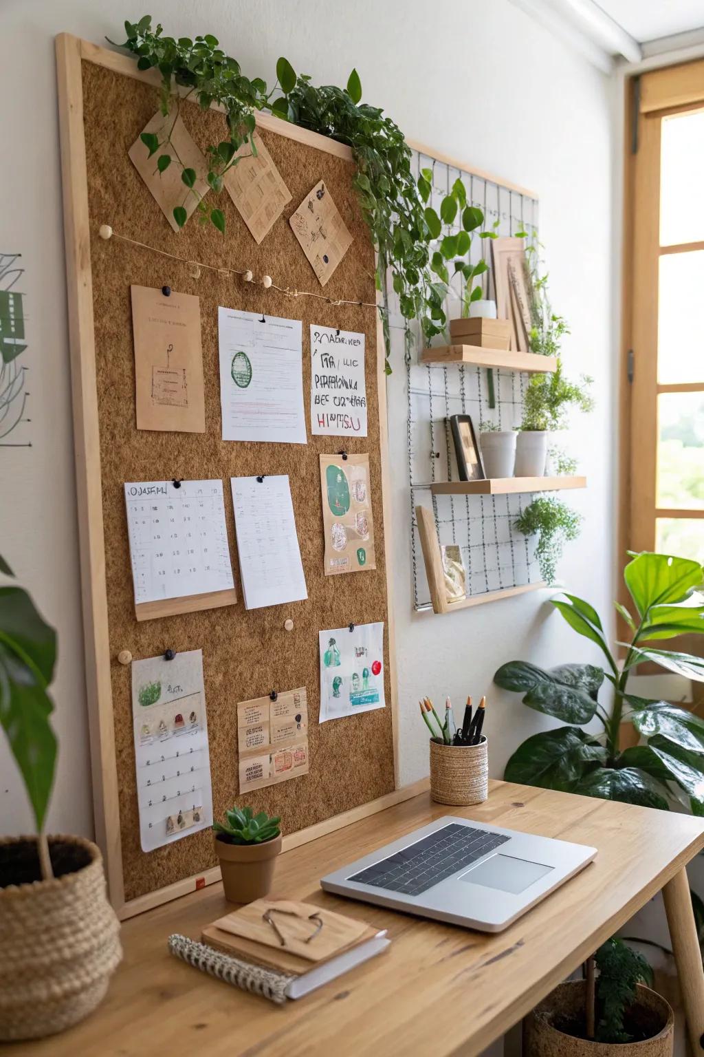 Go green with an eco-friendly bulletin board.