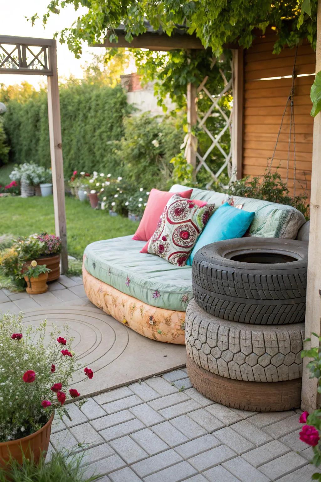 Relax in Style with a Tire Sofa