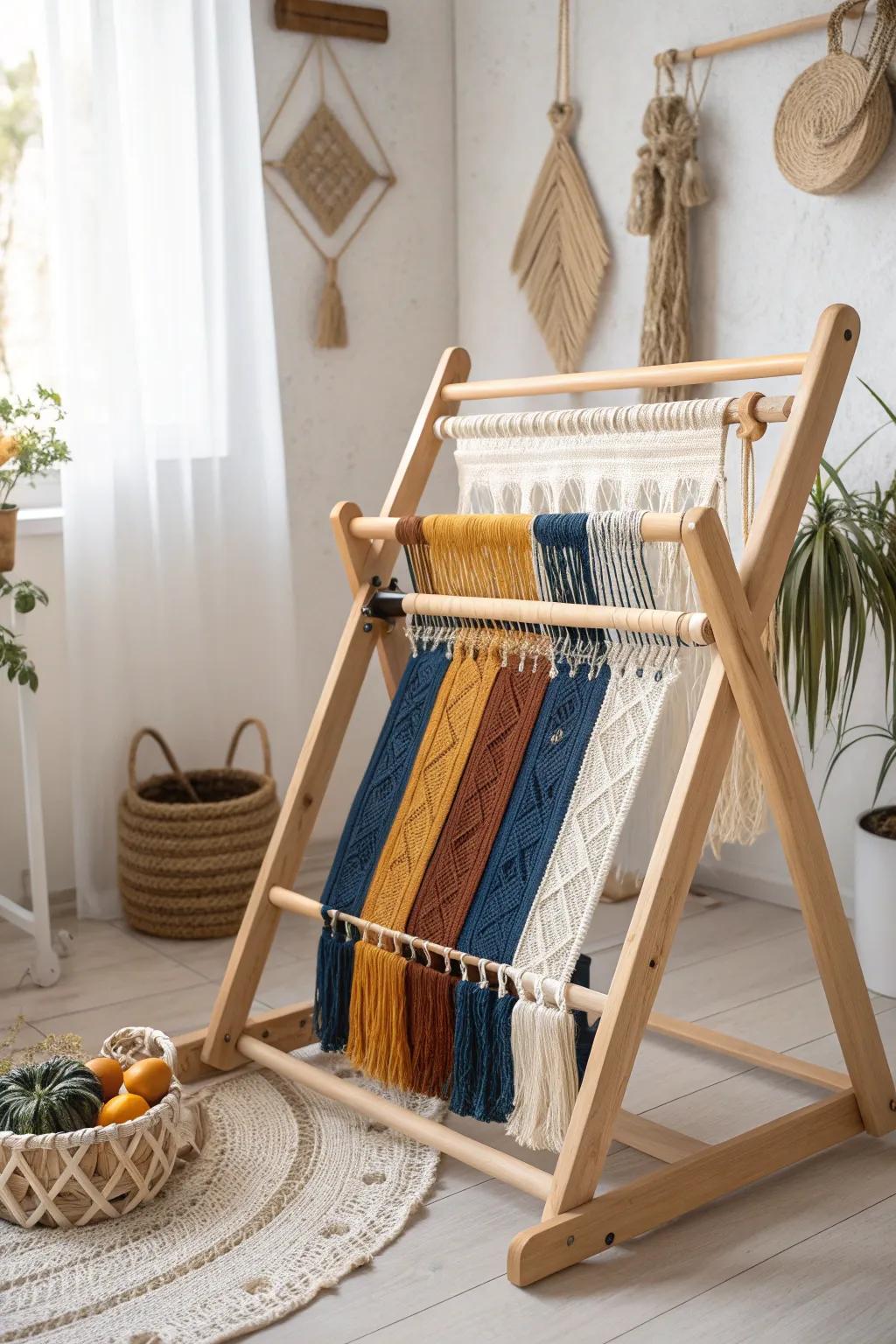 Discover the art of weaving and tufting with this versatile loom and frame combo—where simplicity meets bold creativity!
