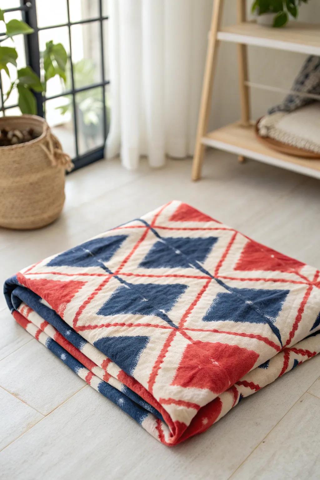 Elevate your style with the geometric elegance of diamond tie-dye. Discover the art of simplicity and bold colors!