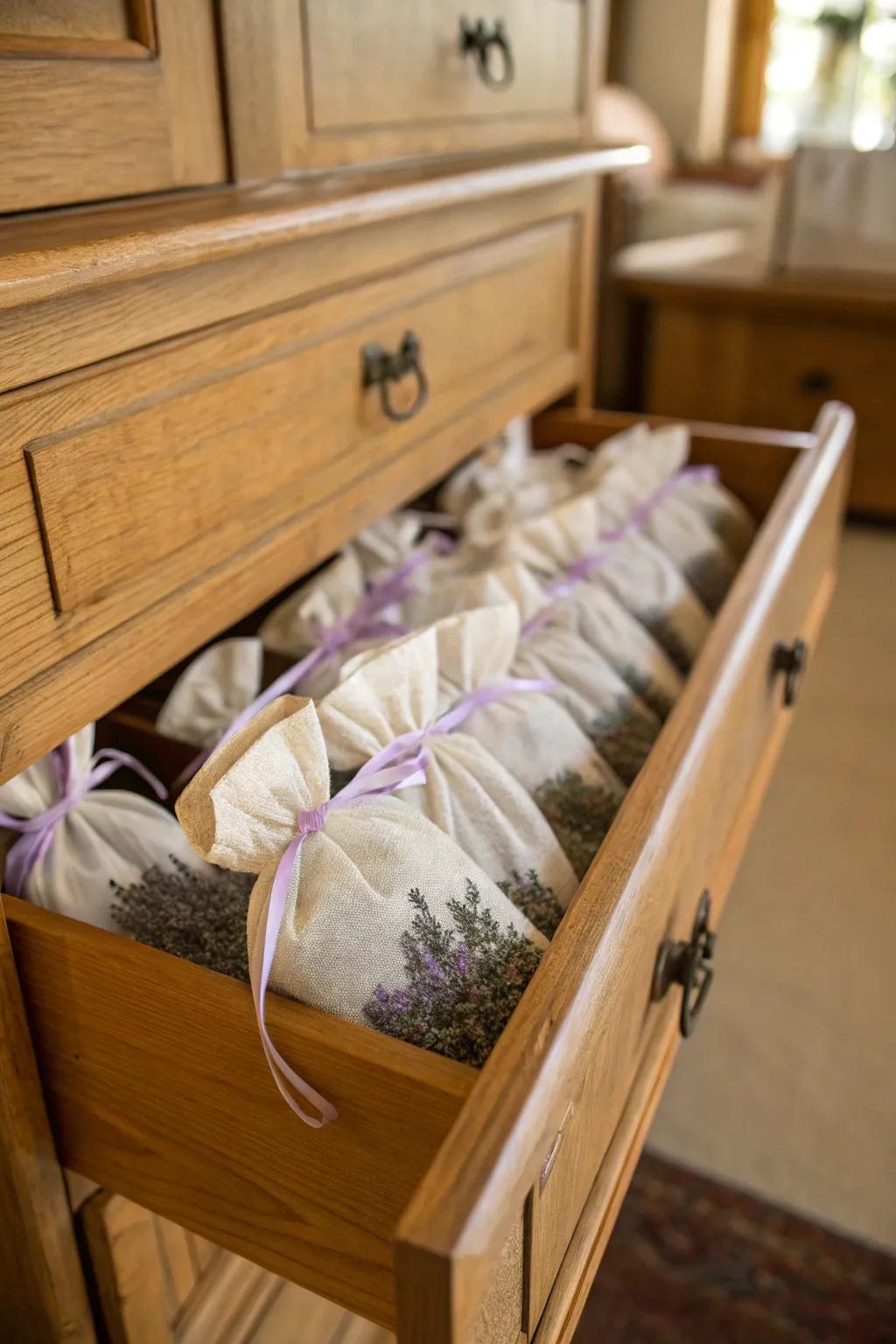 Keep your spaces fresh with fragrant vintage linen sachets.