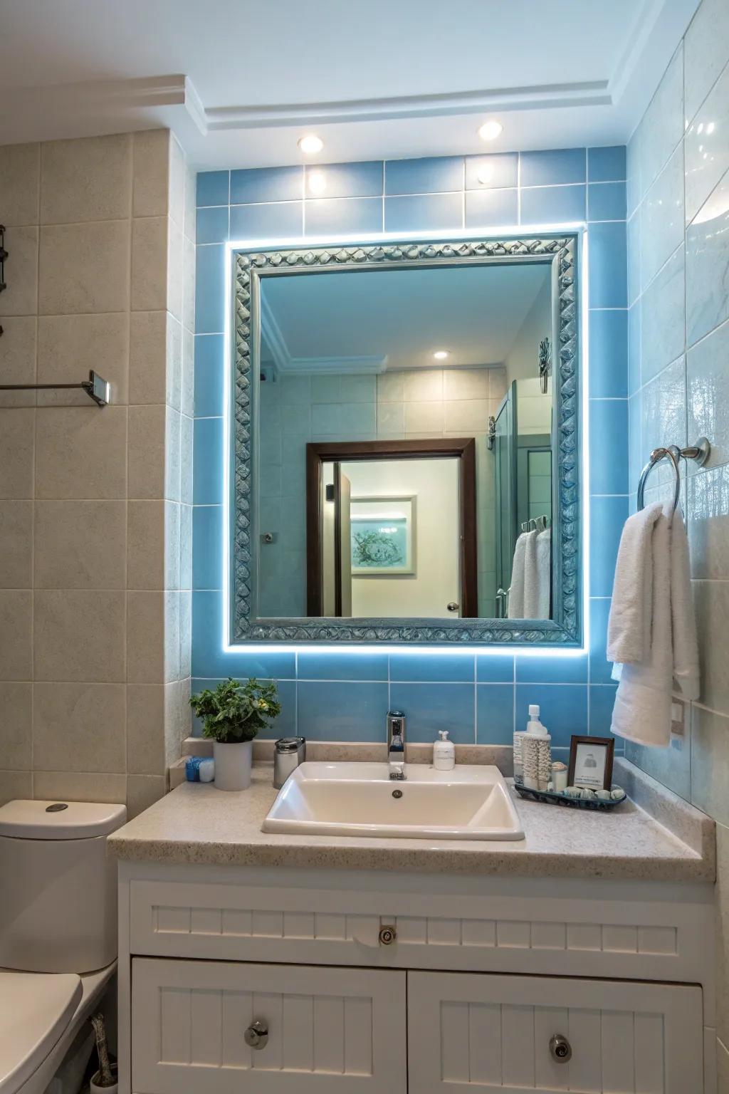 Tinting adds a modern twist while maintaining the mirror's functionality.