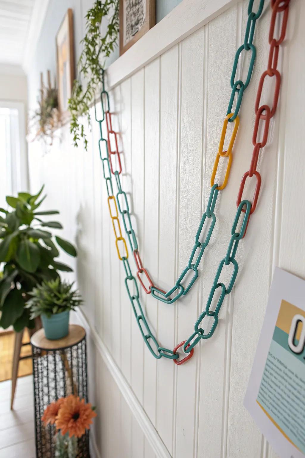 Elevate your space with unexpected elegance: Paper clips as modern wall art.