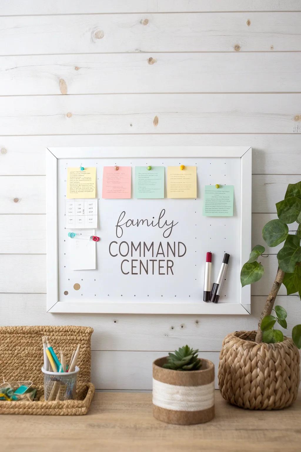 Transform your space with a chic and efficient family command center—where organization meets style.