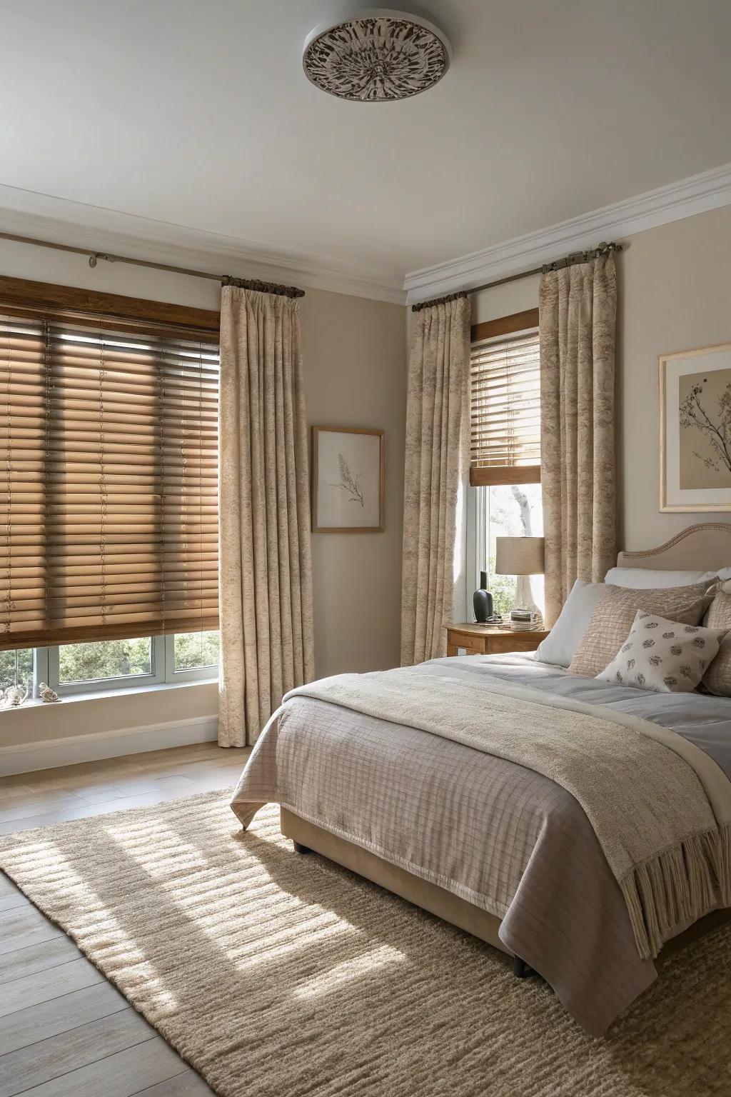 Blinds that complement your interior design can unify your space.