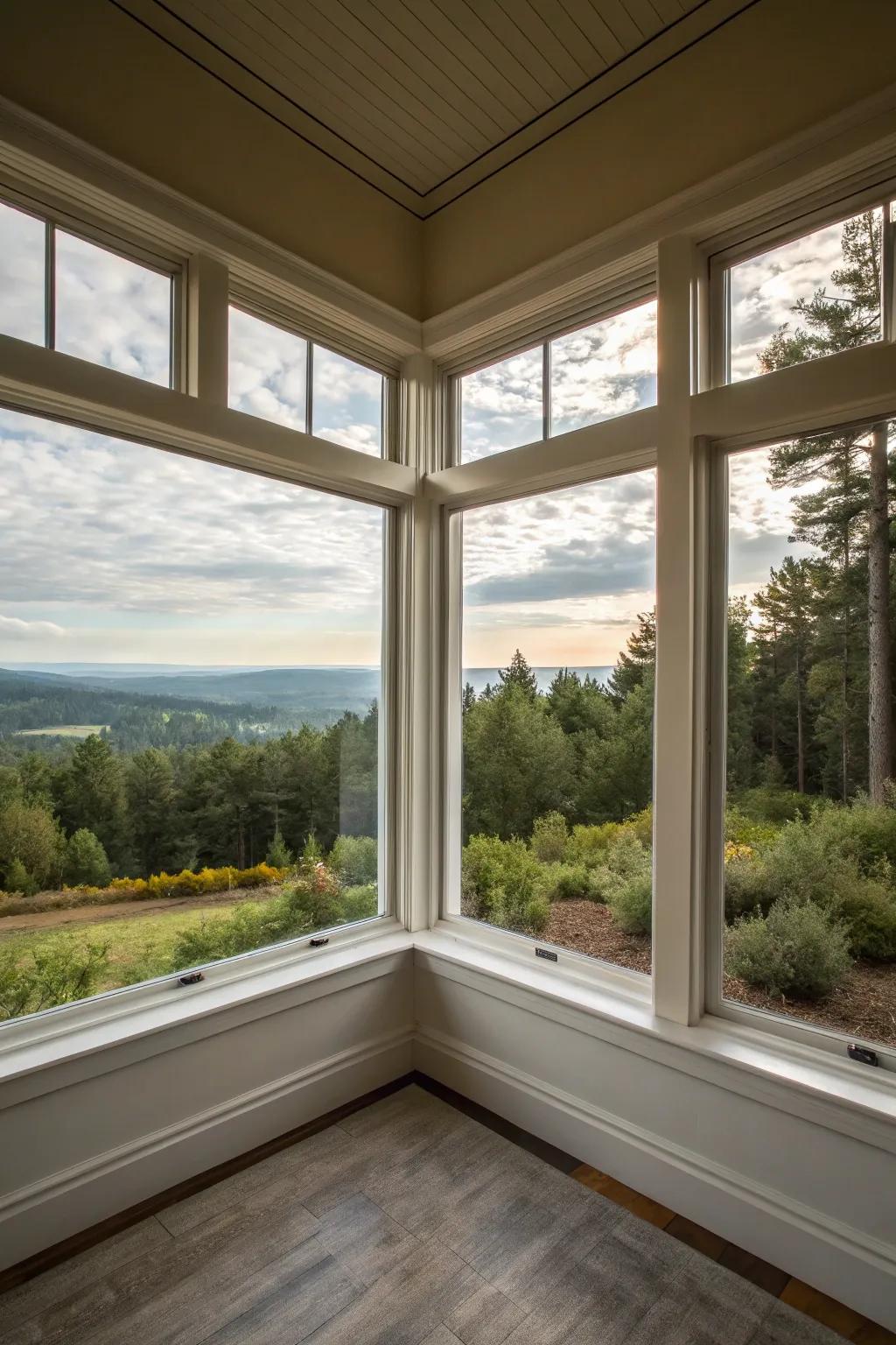 Minimal trim keeps the focus on stunning views.