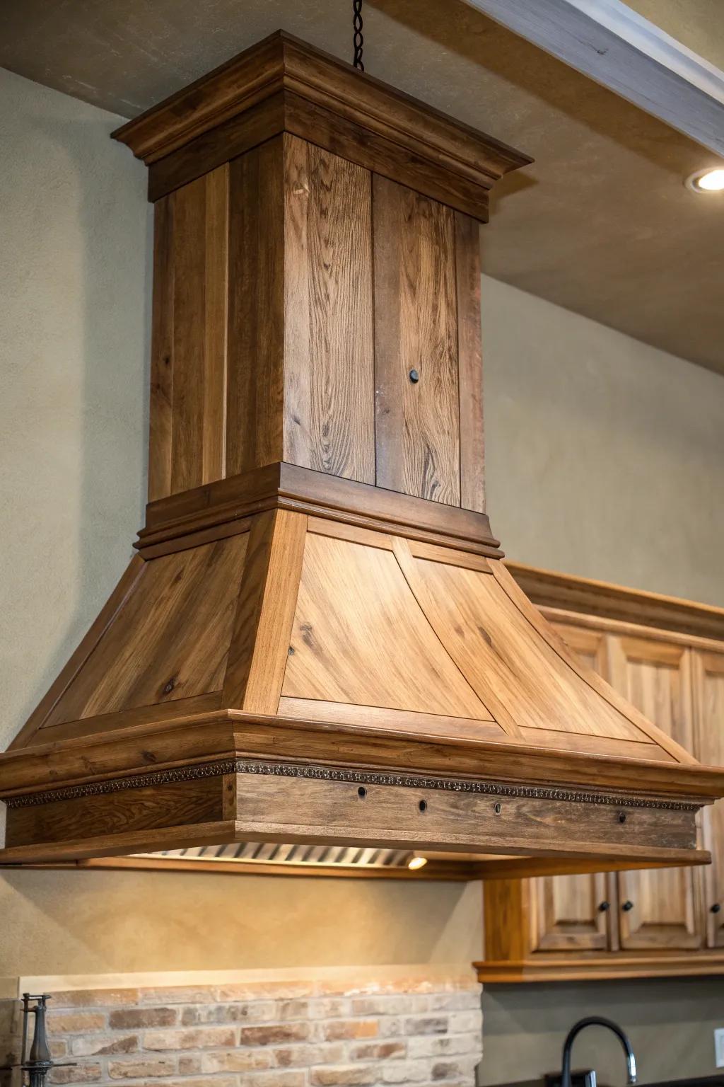 Discover the elegance of sustainable craftsmanship with this eco-friendly wooden hood.