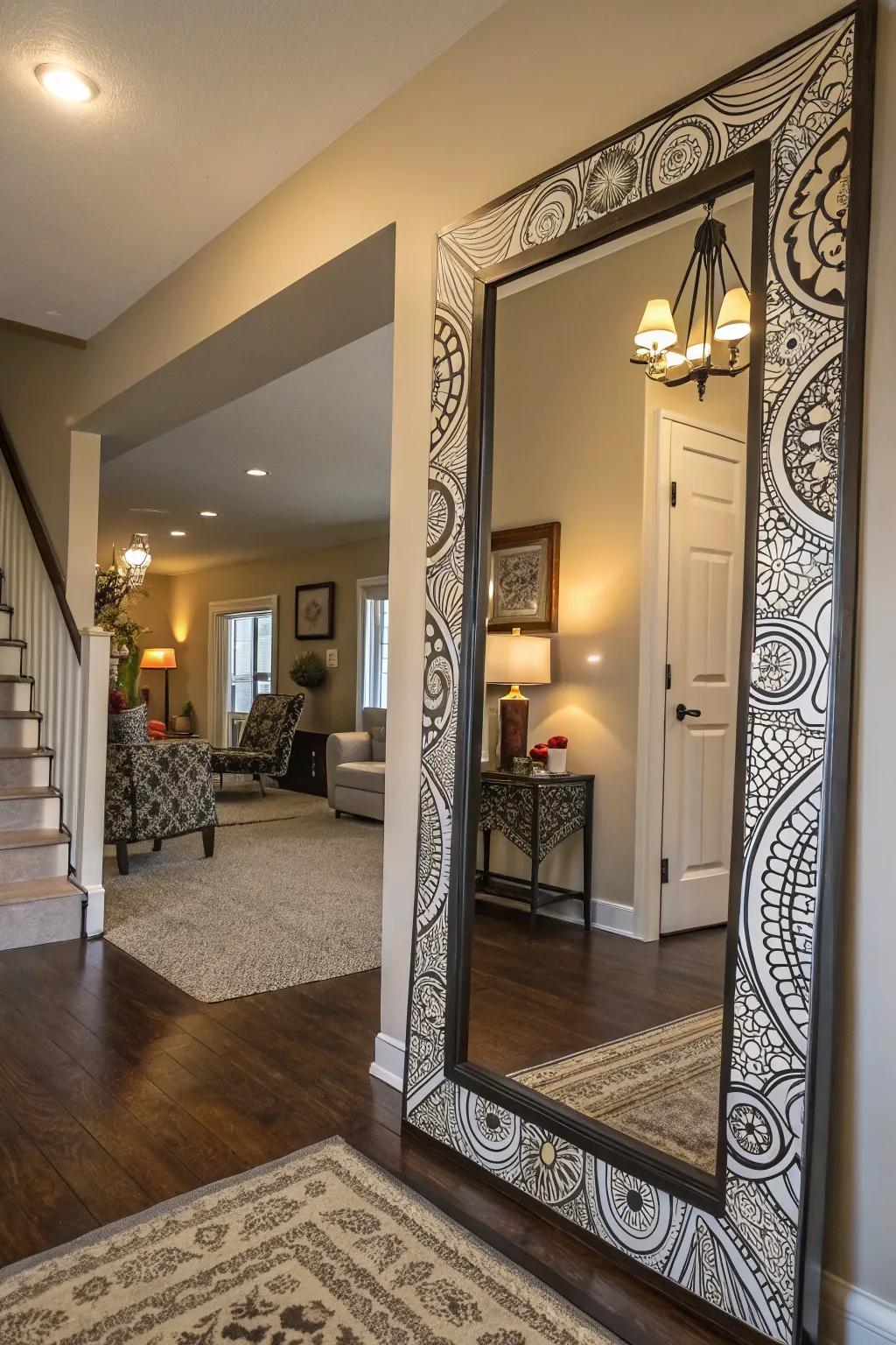 Zentangle mirrors reflect creativity and style.