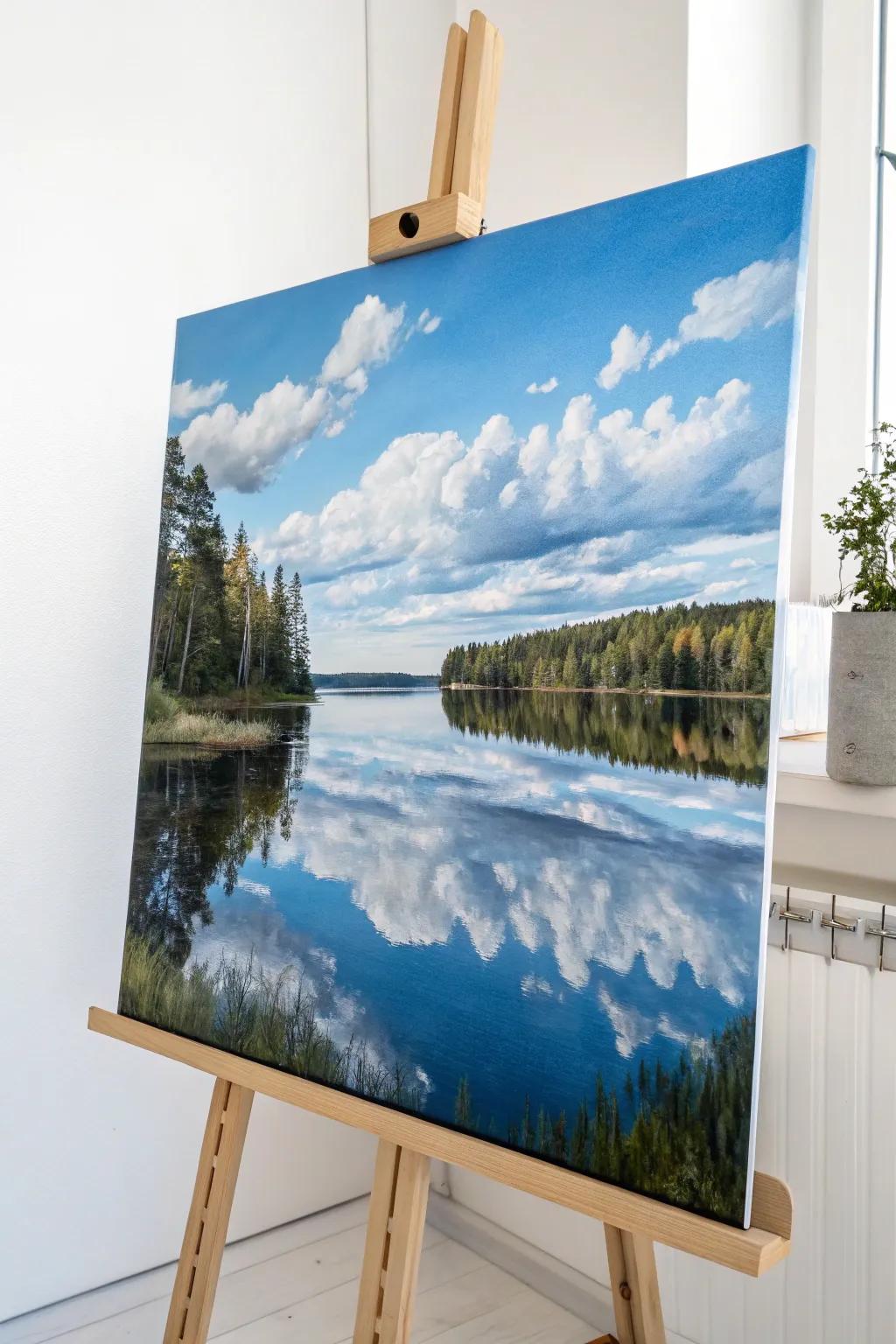 Double the Sky, Double the Tranquility: A Minimalist Reflection.