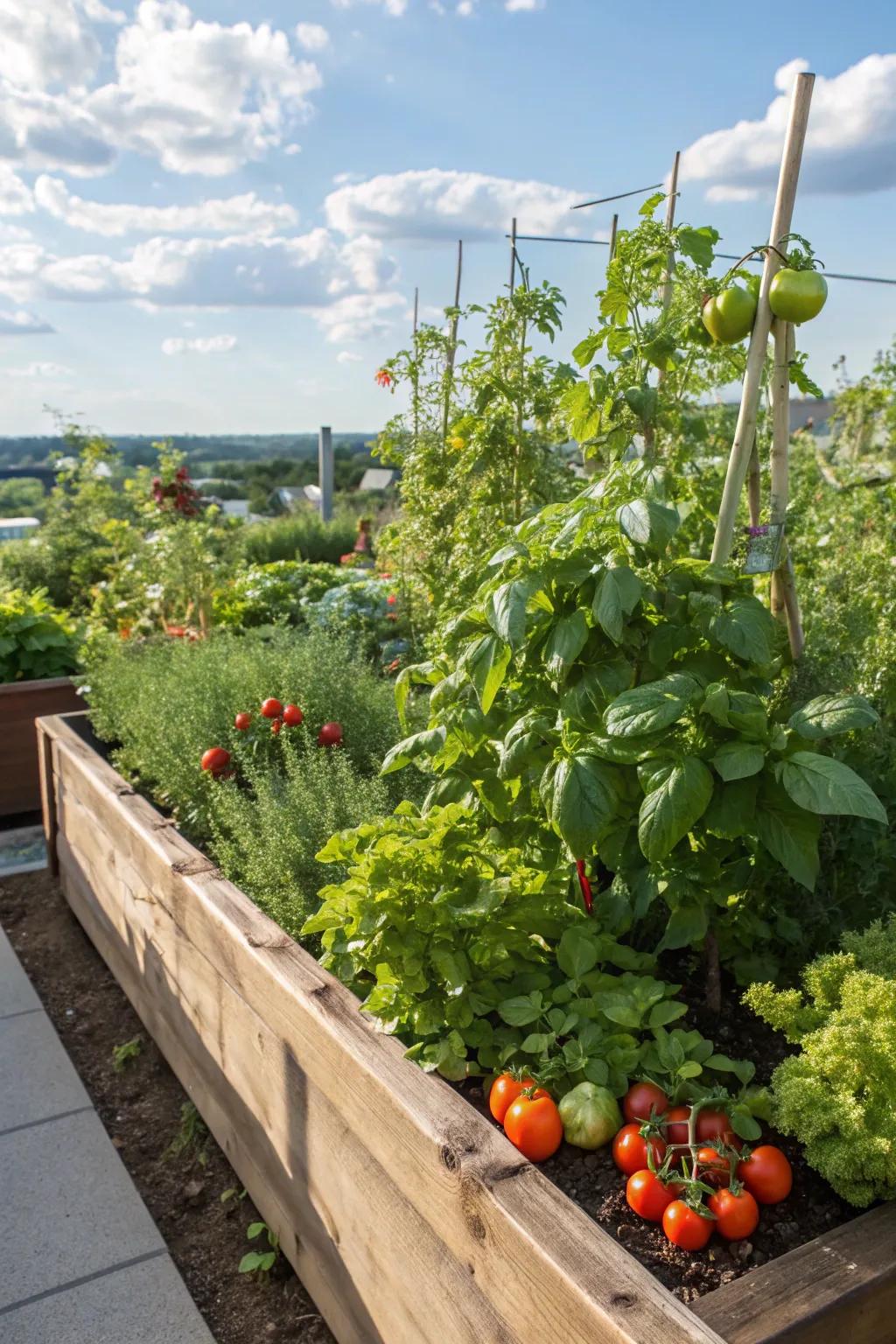 Enjoy fresh produce from your own raised garden bed.