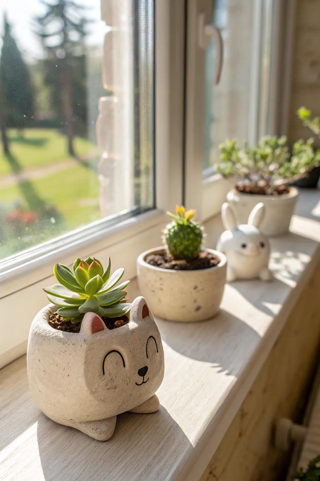 Add a playful touch to your home with charming animal planters.