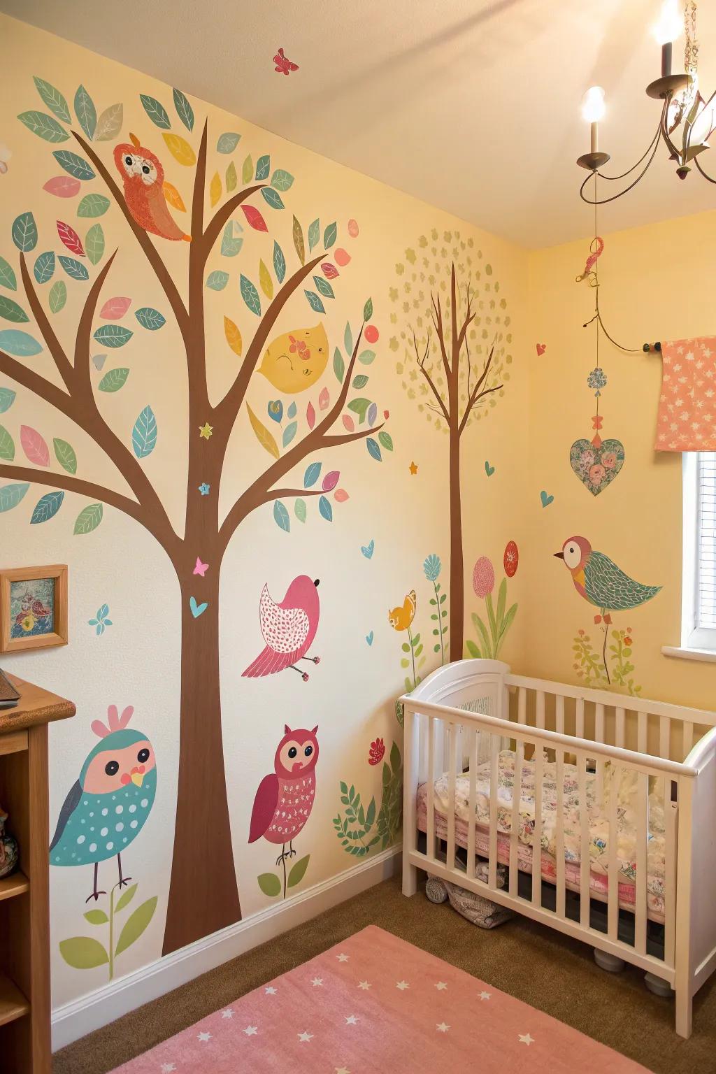 Wall decals provide flexible and playful decor options.