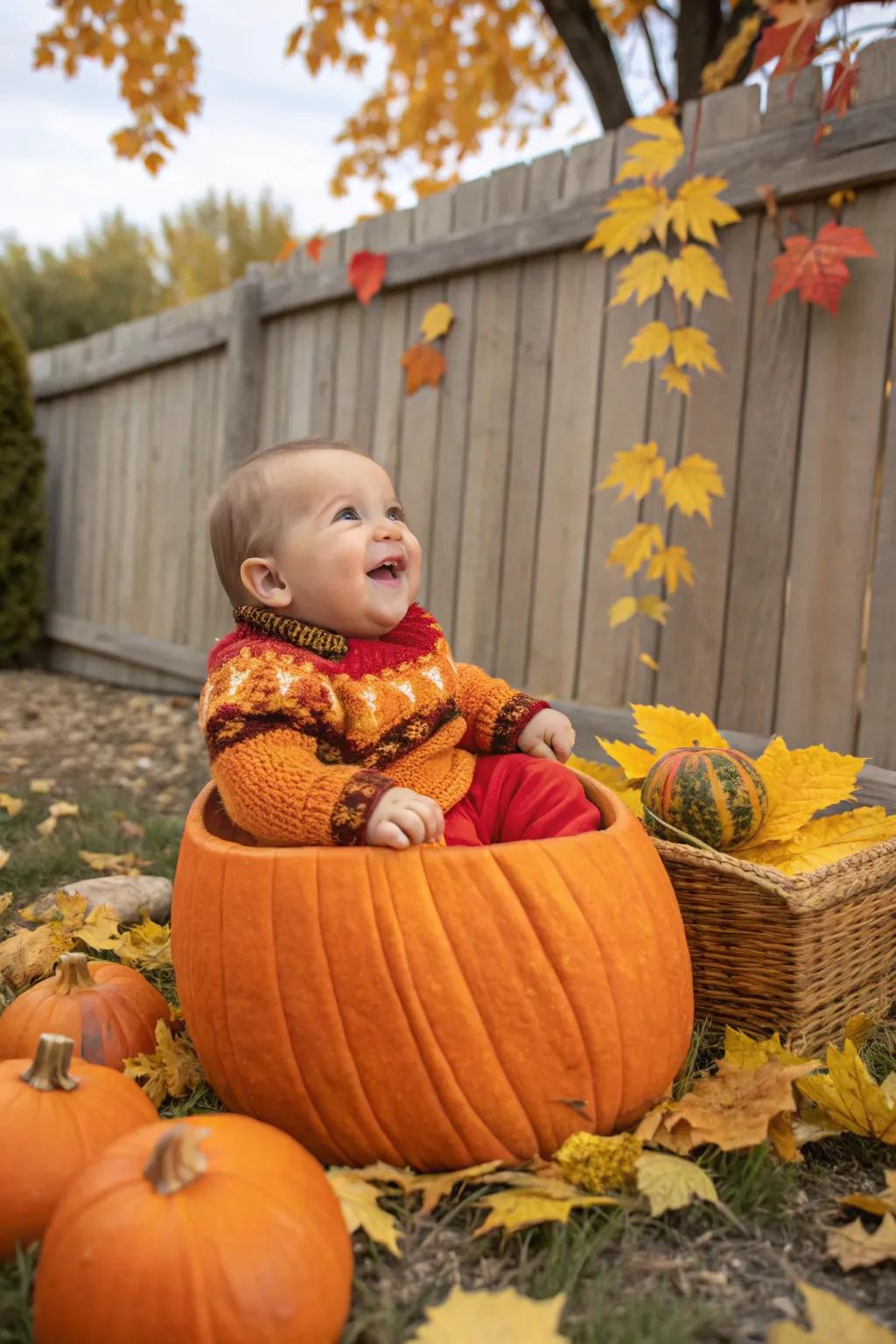 Festive attire enhances the seasonal flair of the photos.