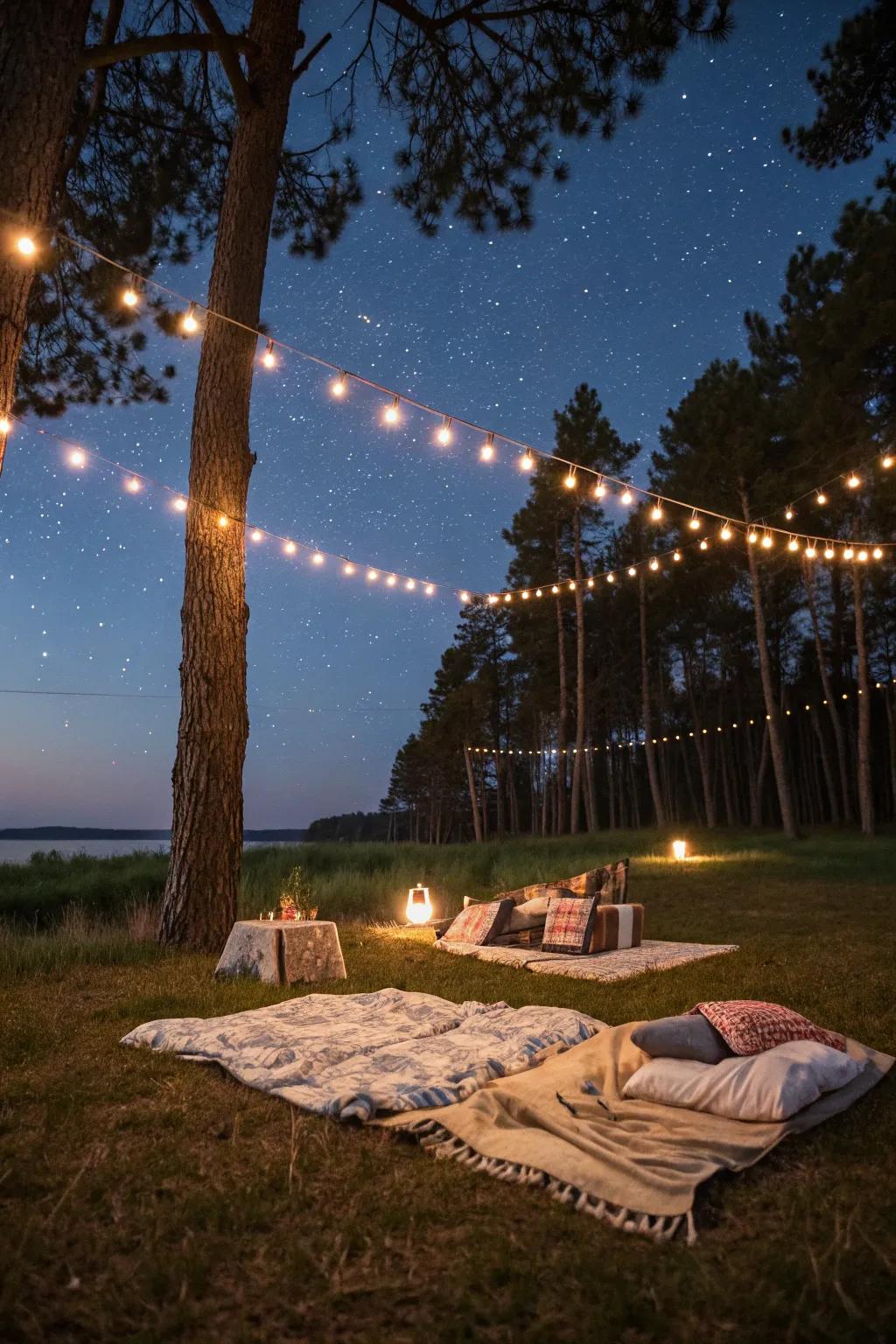 Experience the magic of a night under the stars with friends.