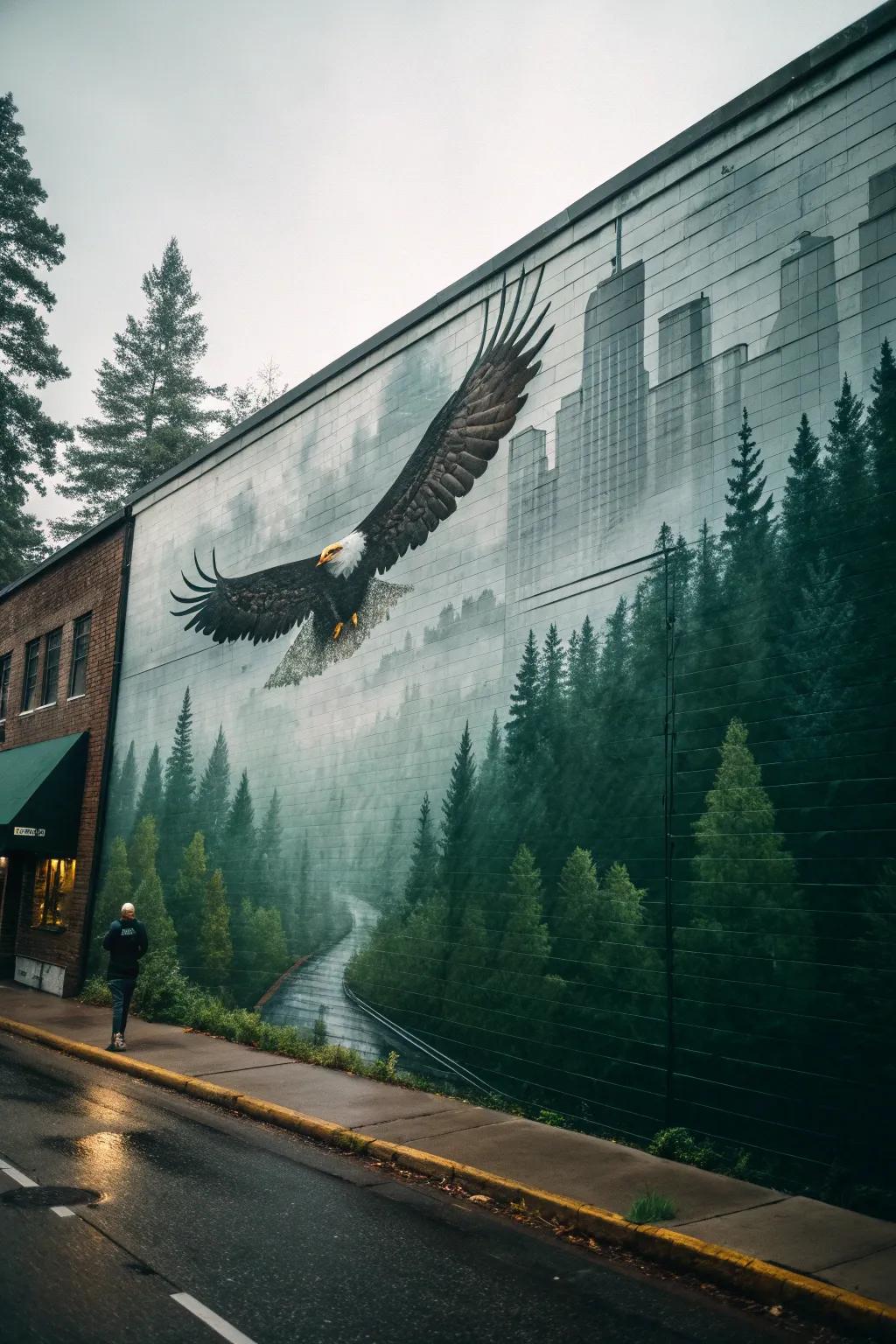 When nature's tranquility meets the city's pulse: a masterpiece of contrasts.