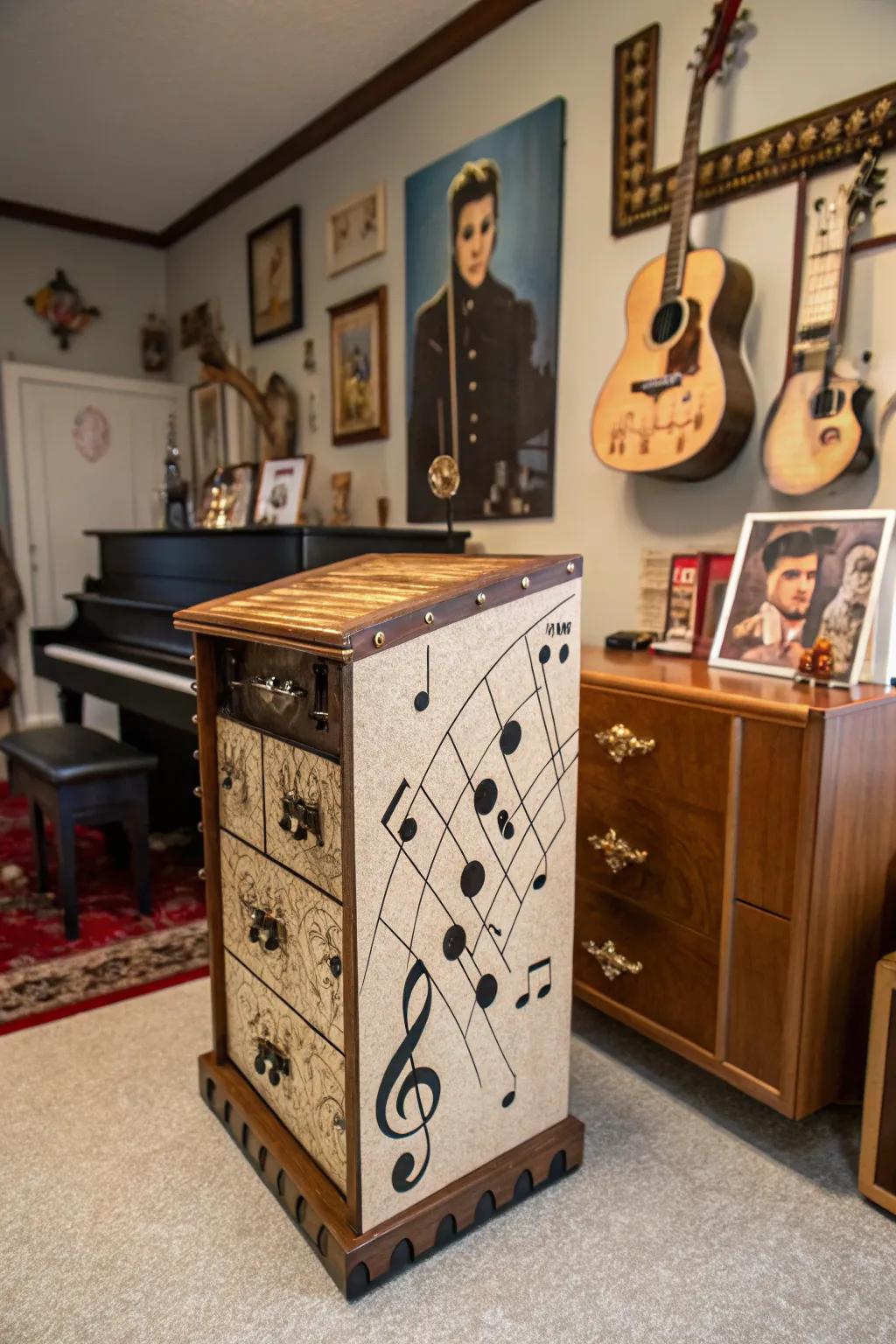 A music-themed bandsaw box for the musically inclined.