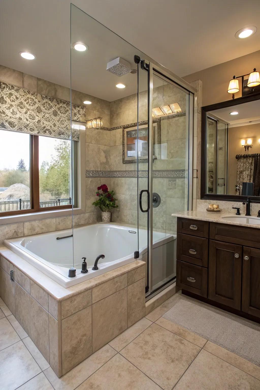 Custom enclosures offer privacy while maintaining a stylish look.