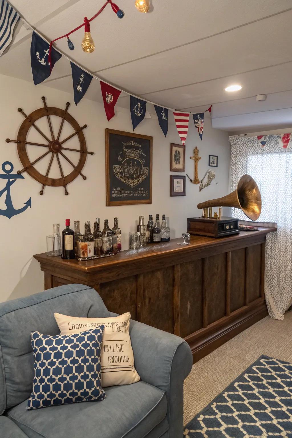 Unify Your Bar with Themed Decor