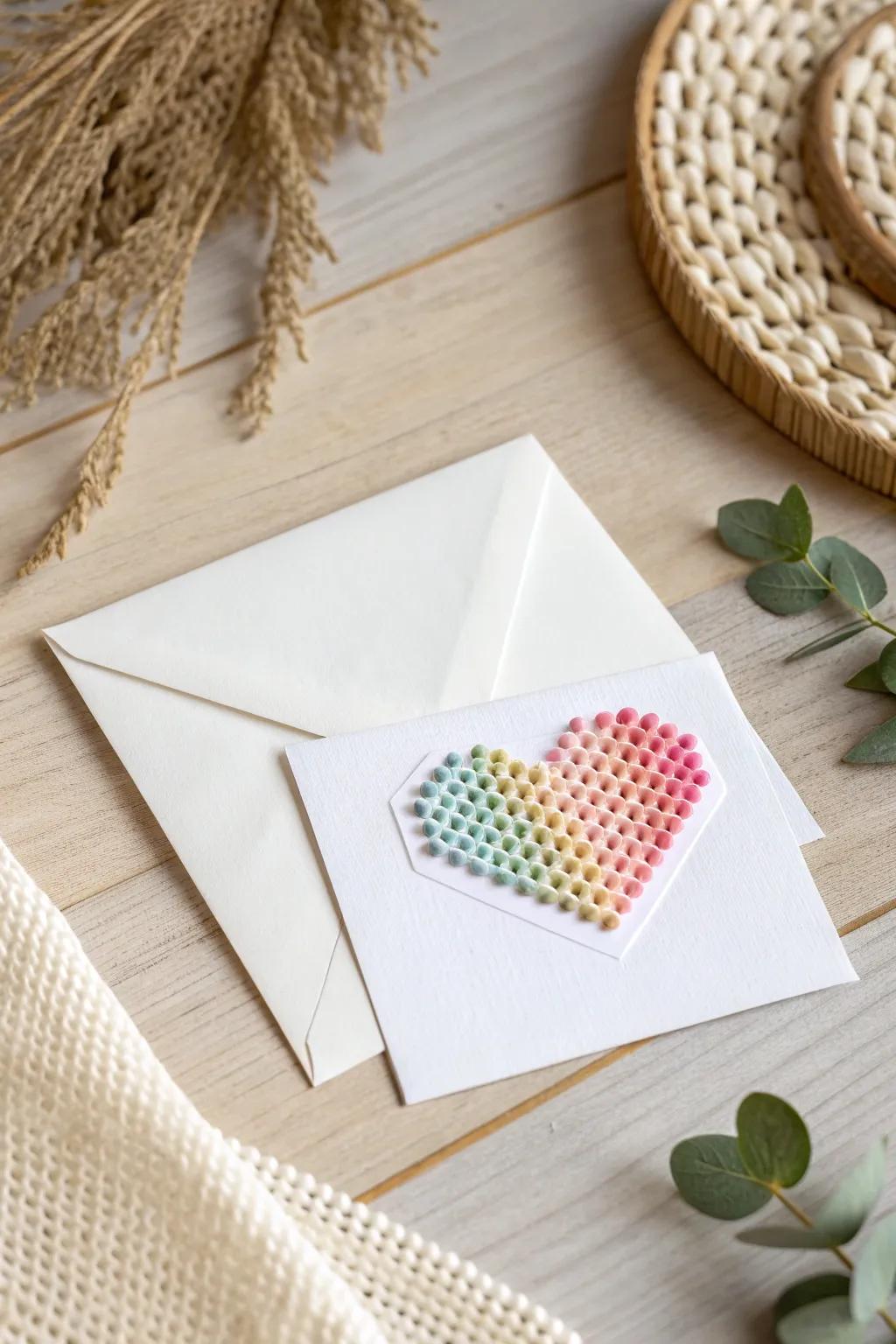 Discover the hidden joy inside: a perler bead surprise that lights up any birthday card!