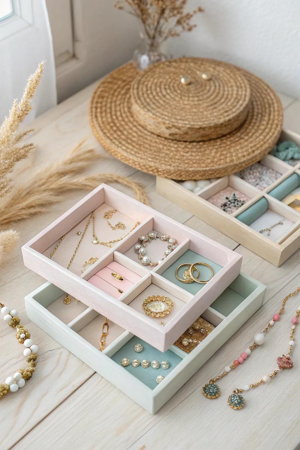 Transform your space with this elegant upcycled jewelry organizer, where Scandinavian minimalism meets boho charm.